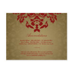 311-Golden Flame Accommodation Card Custom Invitations