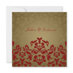 311-Golden Flame Square Invite invitations