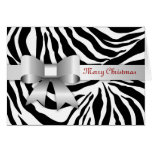 311-Golden Red Zebra Photo Christmas Card
