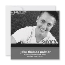 311-Graduation Announcement | Charcoal  Invitation