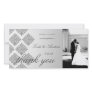 311-Grey Damask Thank You Photo Card