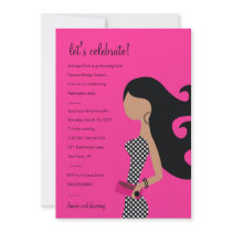 311-HIGH FASHIONISTA INVITATION | Fire Pink