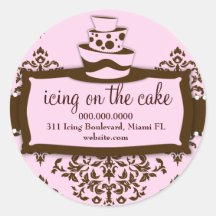 311 Icing on the Cake Baby Pink Round Sticker
