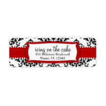 311 Icing on the Cake Cherry Red Return Address Label