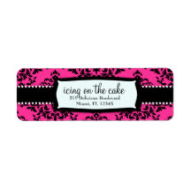311-Icing on the Cake Hot Pink Address Label
