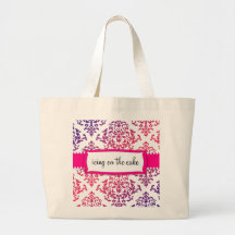 311 Icing on the Cake Pink Lavender Tote Bags