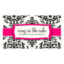 311 Icing on the Cake - Strawberry Frosting larger Business Card Templates