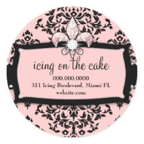 311 Icing on the Cake Sweet Pink Fleur Di Lis Stickers
