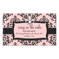 311 Icing on the Cake Sweet Pink Fleur Di Lis Rectangular Stickers