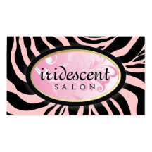 311-Iridescent Zebra - Pink on Pink Business Cards