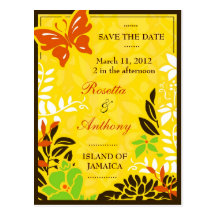 311-JAMAICAN GARDEN SAVE THE DATE POST CARD