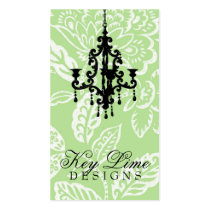 311-KEY LIME VINTAGE DAMASK BUSINESS CARD TEMPLATE