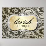 311 Lace De Luxe Gold Lace Print