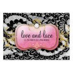 311-Lace de Luxe - Lavish Pink Plate Business Card