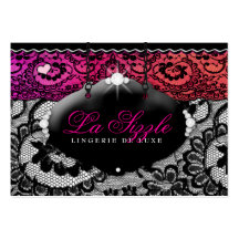 311-Lace de Luxe - Multi-Coloured Business Card Template