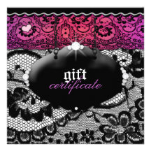 311-Lace De Luxe - Multi-Coloured Gift Certificate Personalized Invitation
