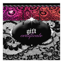 311-Lace De Luxe - Multi-Coloured Gift Certificate Personalized Invite