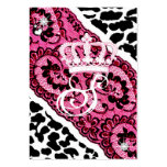 311-Lacy Leopard & Tiara Business Cards