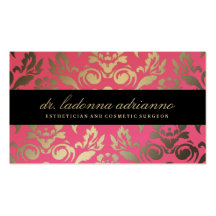 311-Ladonna Damask Pink Business Card