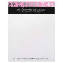 311 Ladonna Damask Pink Letterhead Design