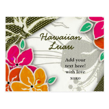 311-LAINEY HAWAIIAN INVITATION POST CARDS