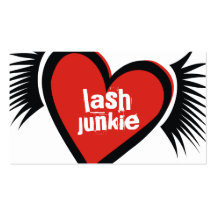 311-Lash Junkie Red Business Cards