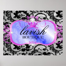 311 Lavish Hot Pink Iris Platter & Lace Print