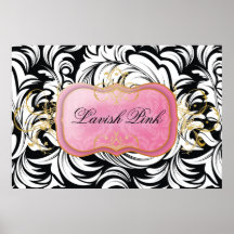 311-Lavish Pink Plate Poster