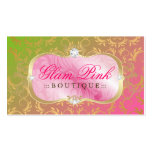 311-Lavish Pink Platter | Golden Divine Lollipop Business Card Template