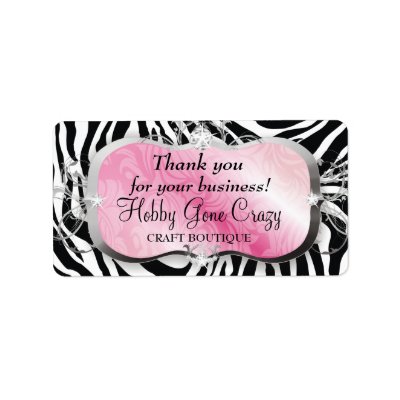 311 Lavish Pink Platter Custom Address Label by Jill311