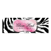 311-Lavish Pink Platter | Zebra | Hangtag Business Card
