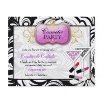 311-Lavish Purple Plate Cosmetic Party Flyers