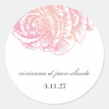 311-Le peluche Fleur - autocollants roses crémeux
