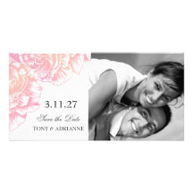311-Le Plush Fleur - Black et White Save the Date Photo Card Template