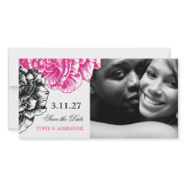311-Le Plush Fleur - Pink & Black Save the Date