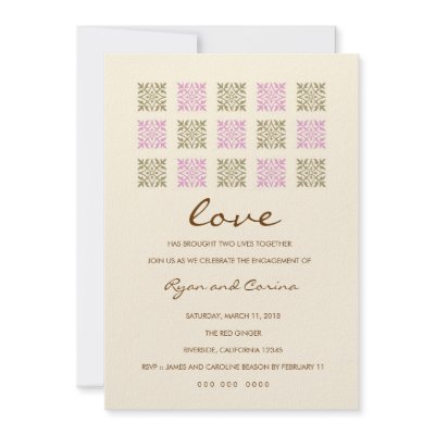 311-LEAF OF LOVE PINK AND GOLD ENGAGEMENT ANNOUNCEMENT by Jill311