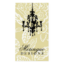 311-LEMON MERINGUE VINTAGE DAMASK BUSINESS CARDS