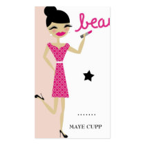 311-LIPSTICK CHICK BUSINESS CARD TEMPLATE