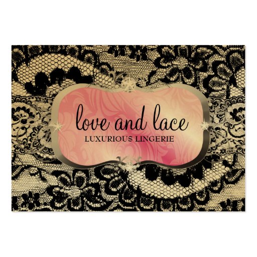 311 Love Lace - Pink Platter Metallic Paper Business Cards