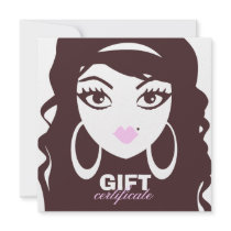 311 Luscious Lash / Hair Gift Certificate Personalized Announcements