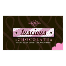 311-LUSCIOUS PINK & CHOCOLATE BUSINESS CARD TEMPLATES
