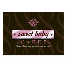 311-LUSCIOUS PINK & CHOCOLATE CHUBBY BUSINESS CARD