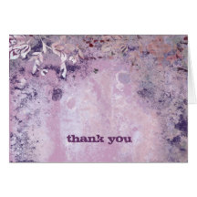 311-Lusciously Rustic Plum Thank You V2 Greeting Card