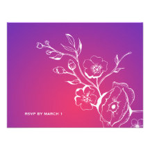 311-Lush Purple Radiance RSVP Custom Invites