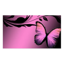311 Lustrous Butterfly Pink Pout Name Card Business Card Templates