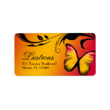 311 Lustrous Butterfly Sunset Label
