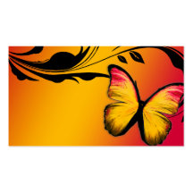 311 Lustrous Butterfly Sunset Name Card Business Card