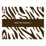 311-Luxuriously White Choclate Zebra RSVP Invites