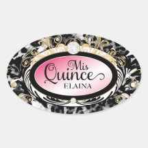311 Mis Quince Customizable Oval Sticker
