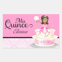 311 Mis Quince Queen Customizable Pink Stickers